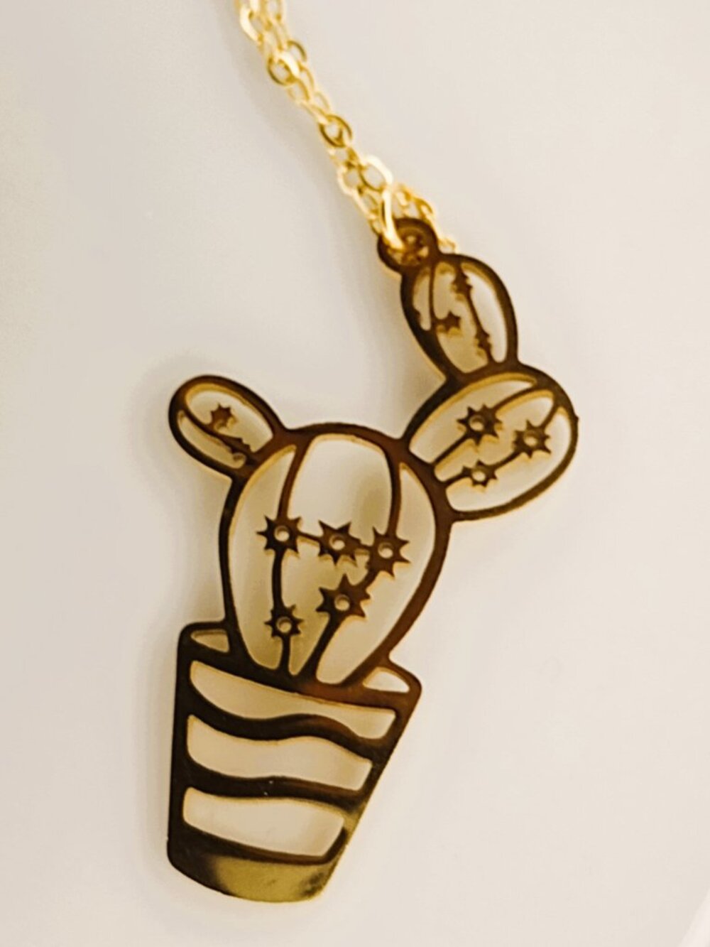 Necklace Costume Gift Cactus Plant Lover Gardener